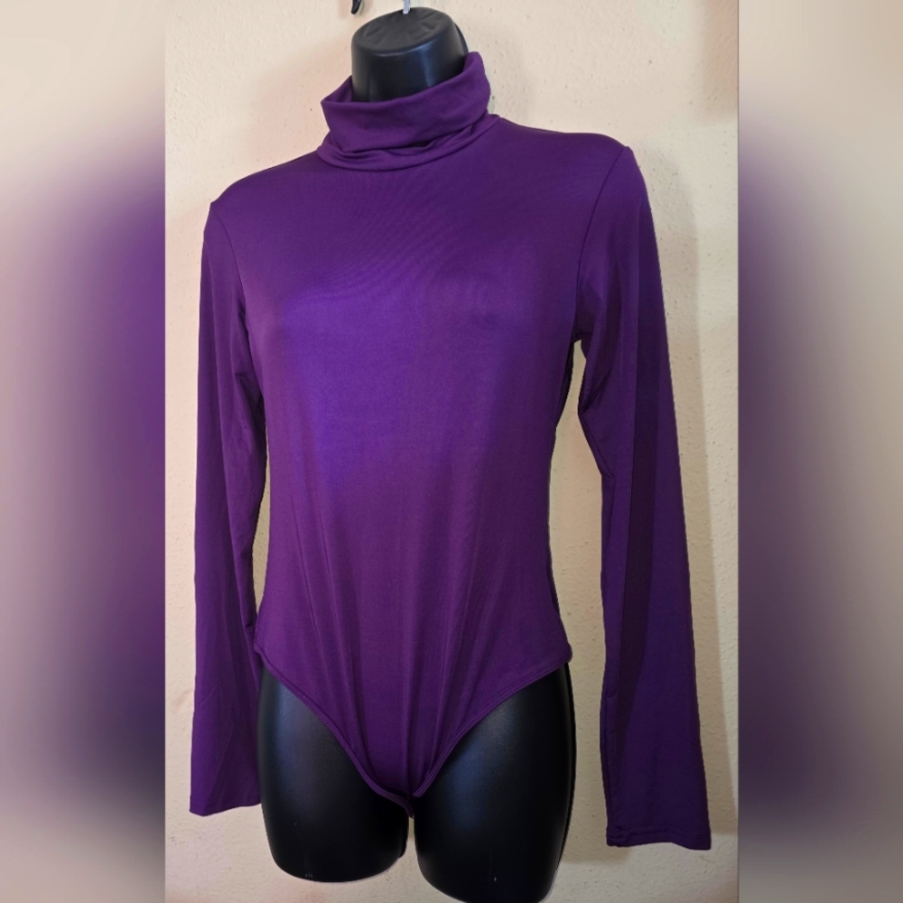 💜Purple Turtleneck Bodysuit